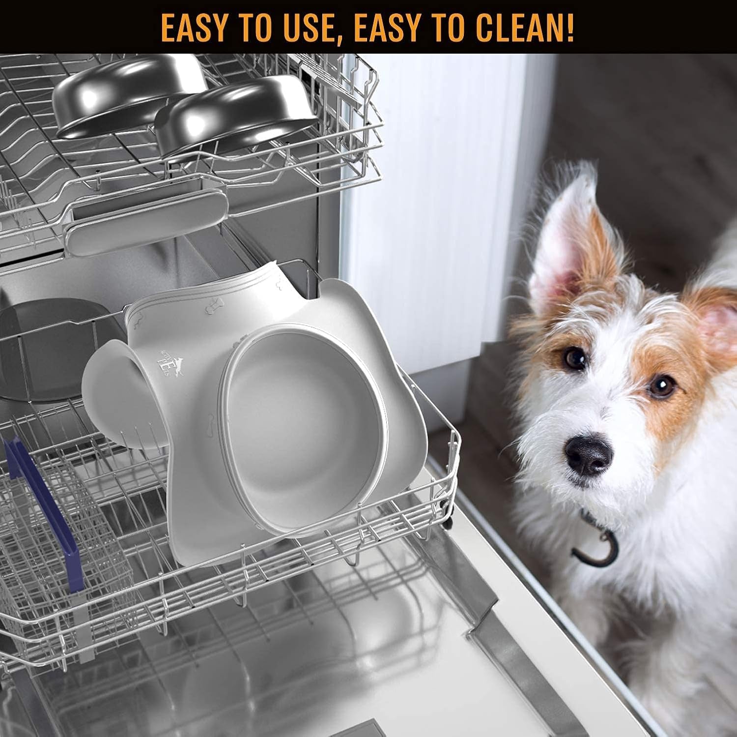 Ultimate No Spill Dog Bowl Set: Stainless Steel Food & Water Bowls with Skid Resistant Silicone Mat for Small, Medium, & Large Breeds