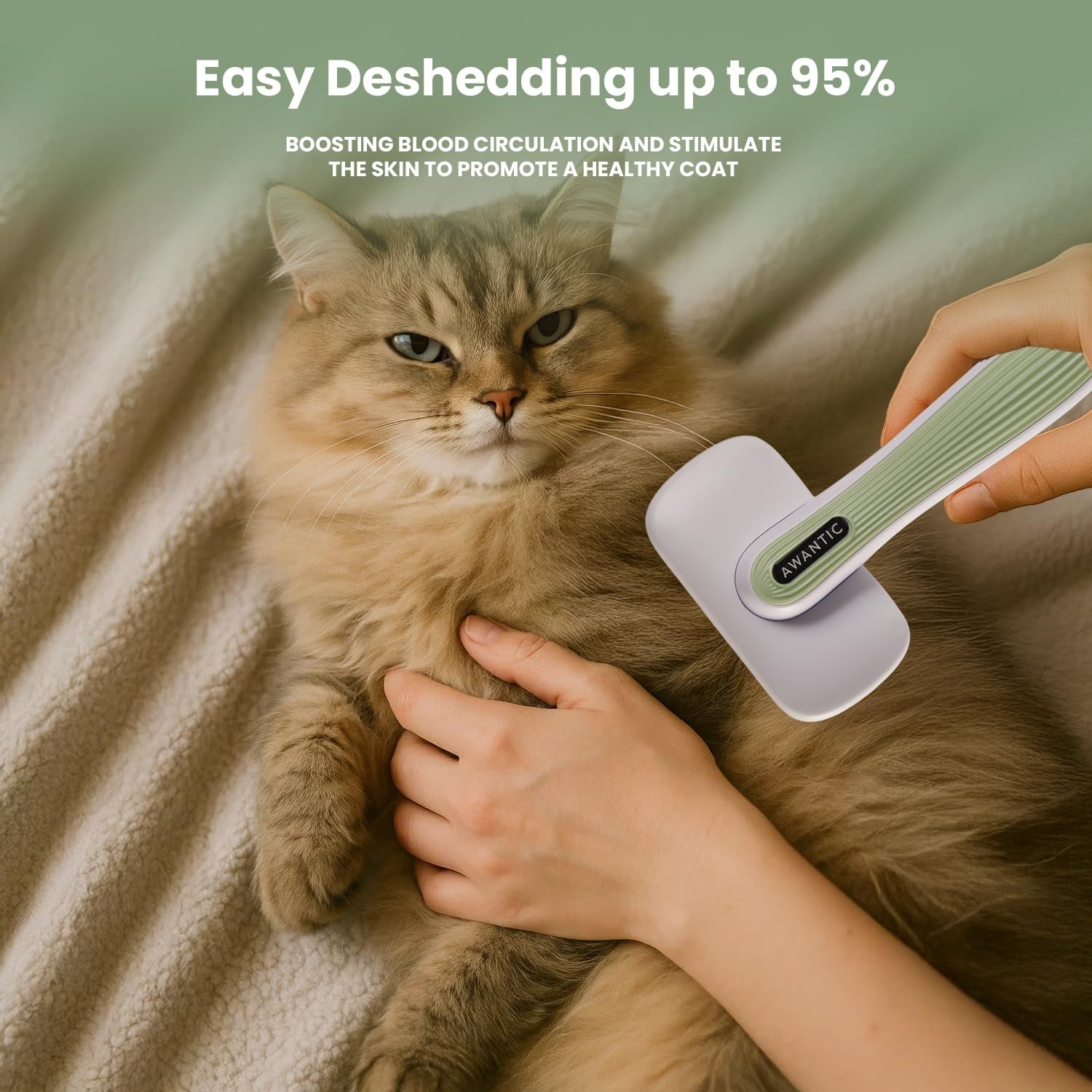 Revolutionary Self-Cleaning Slicker Brush for Dogs - Perfect for Short & Long Haired Breeds, Effortlessly Remove Undercoat and Tangles for a Healthy, Shiny Coat