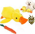 Mellow Dog 2026 Upgraded Calming Duck Toy - Interactive Yellow Stuffed Duck with Carrot for All Dog Sizes - Perfect Chew Toy for Indoor Play and Stress Relief