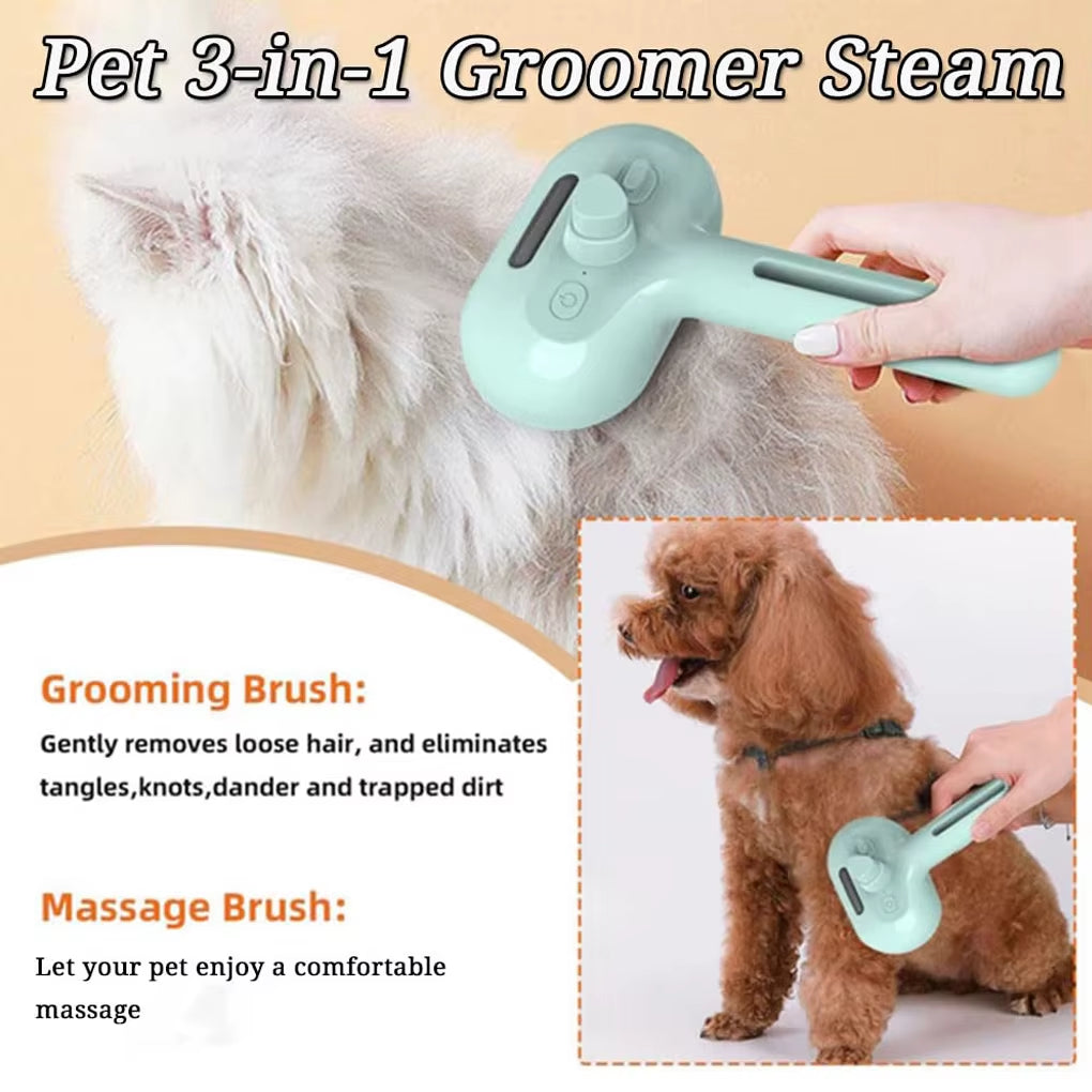 Revolutionary Steam Grooming Brush for Dogs - Effortless Grooming with Steam Technology