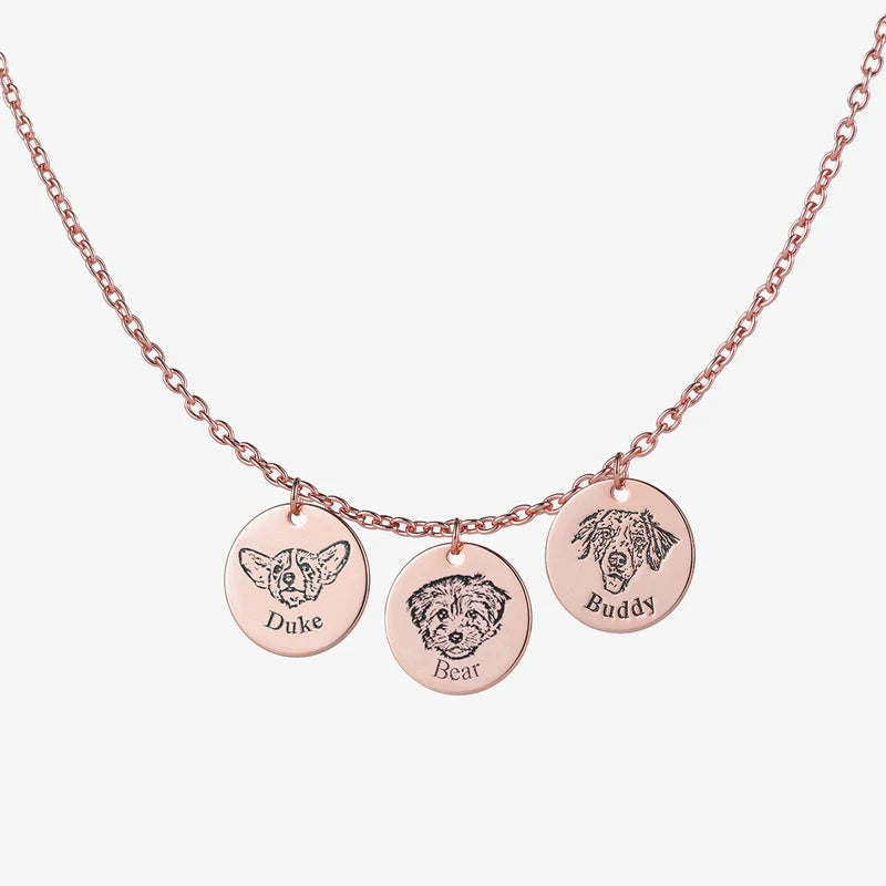 Pet Face Necklace - Celebrate Your Beloved Companion with a Touch of Elegance