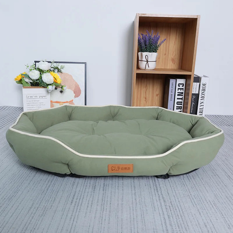 Cozy Corduroy Pet Sofa Bed - Spacious and Warm Sleeping Mat for Dogs and Cats
