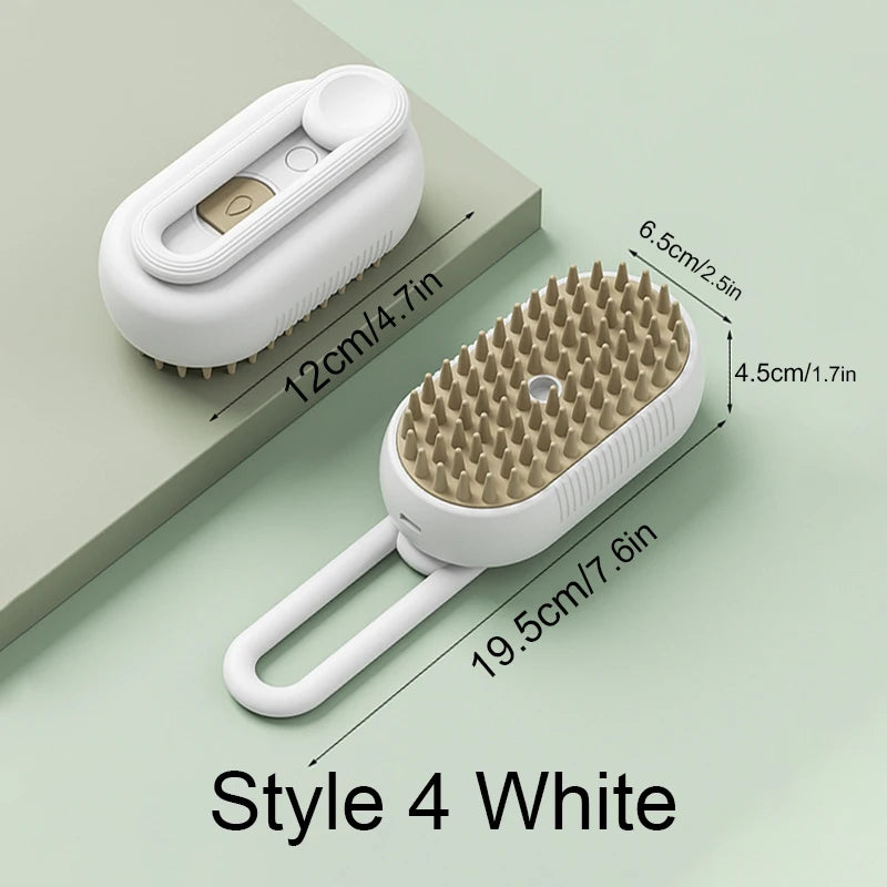 Transform Your Pet's Grooming Routine with the Steamy Brush Electric Spray Cat Hair Brush - A 3-in-1 Multifunctional Tool for Effortless Grooming and Massage!