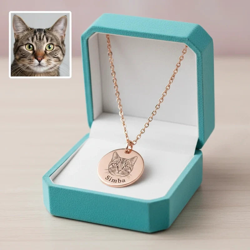 Pet Face Necklace - Celebrate Your Beloved Companion with a Touch of Elegance