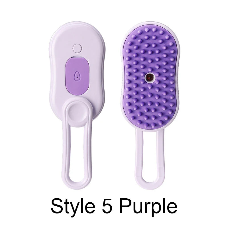 Transform Your Pet's Grooming Routine with the Steamy Brush Electric Spray Cat Hair Brush - A 3-in-1 Multifunctional Tool for Effortless Grooming and Massage!