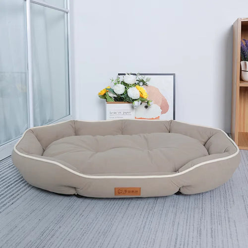 Cozy Corduroy Pet Sofa Bed - Spacious and Warm Sleeping Mat for Dogs and Cats