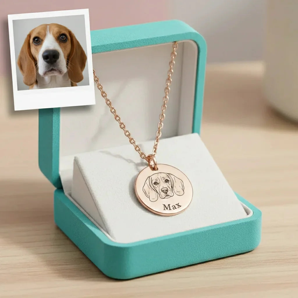 Pet Face Necklace - Celebrate Your Beloved Companion with a Touch of Elegance