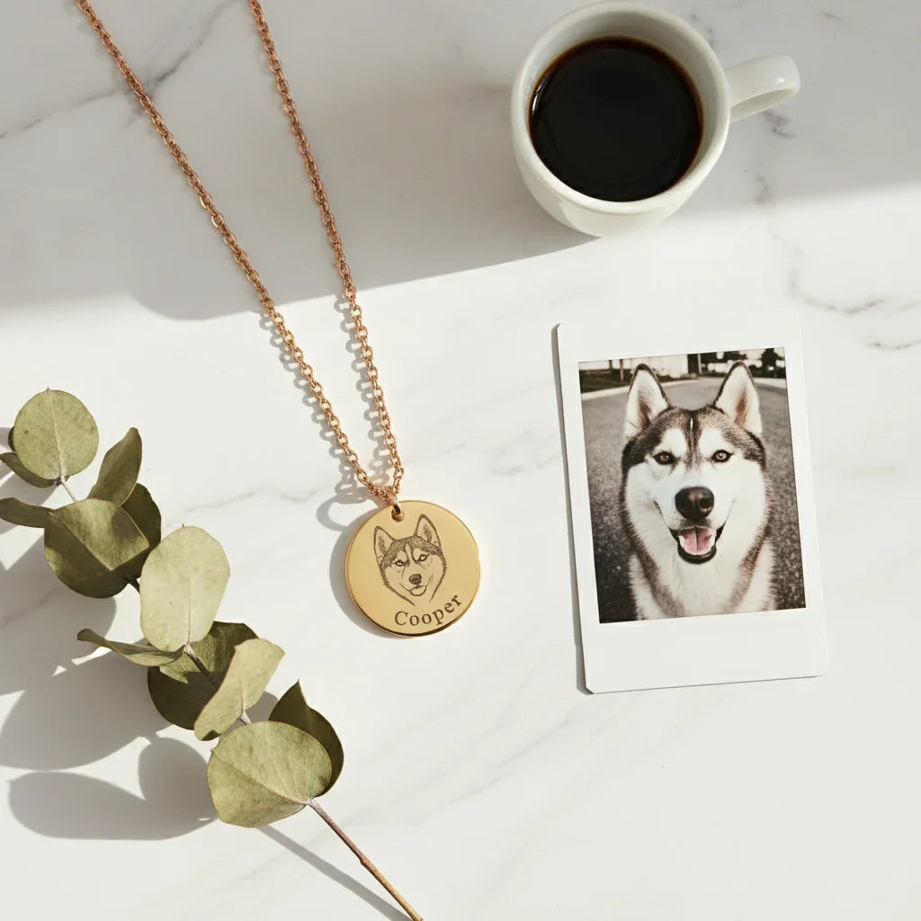 Pet Face Necklace - Celebrate Your Beloved Companion with a Touch of Elegance