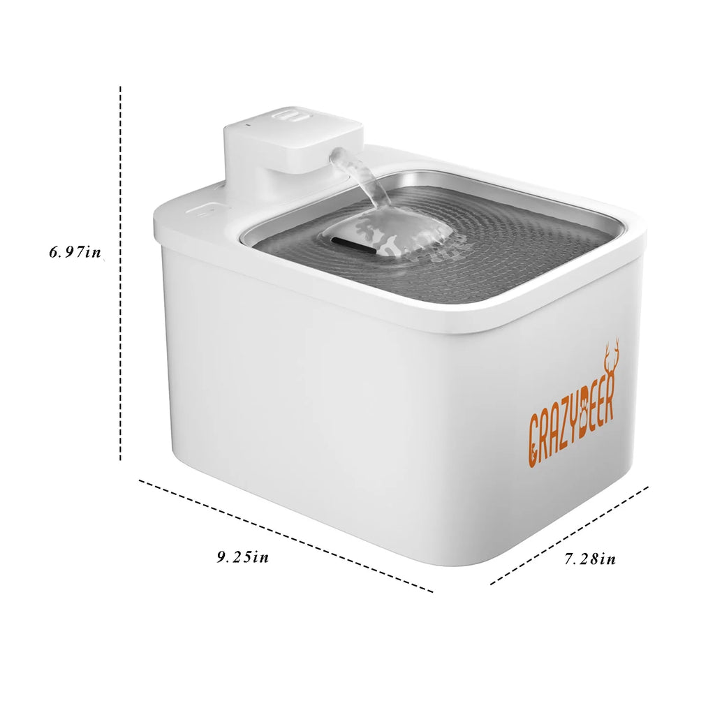 Elevate Your Pet's Hydration with the 4L Wireless Cat Water Fountain - Automatic Stainless Steel Dispenser for Happy, Healthy Cats