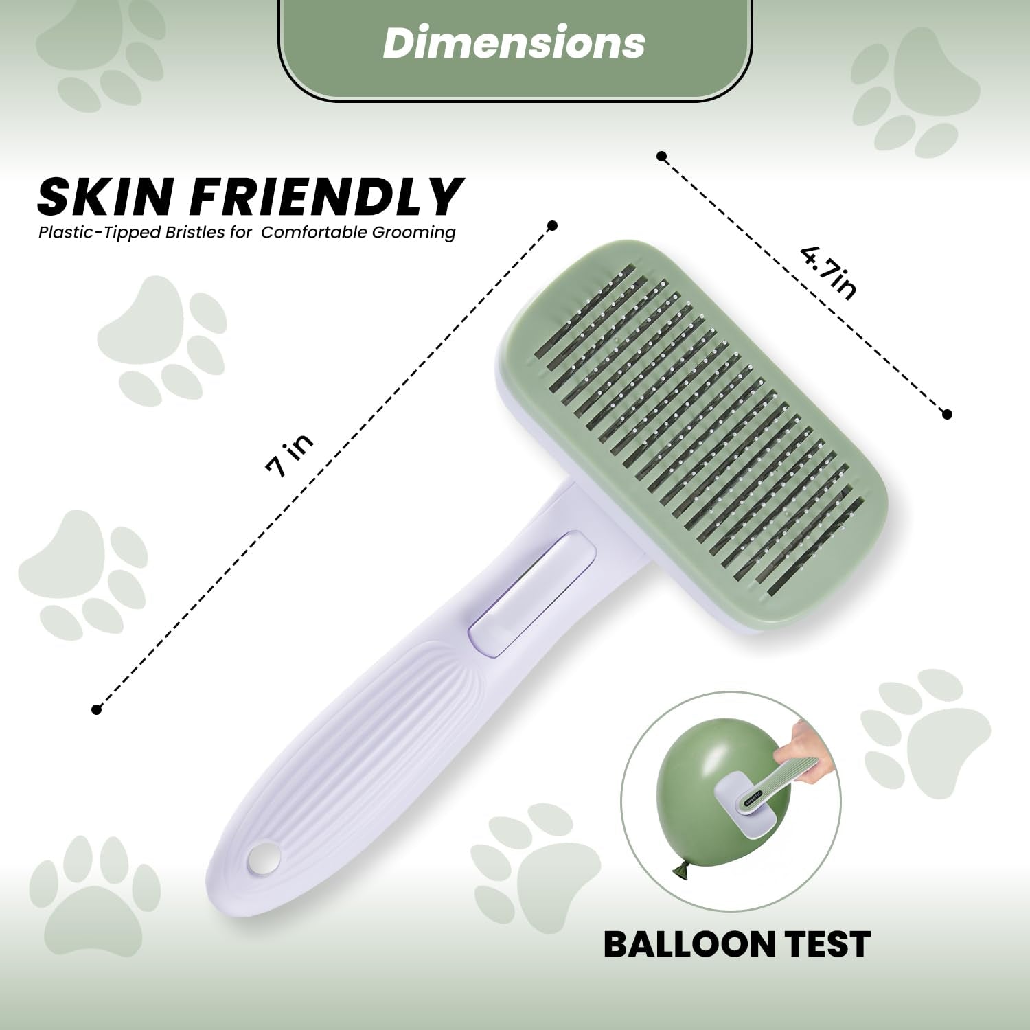 Revolutionary Self-Cleaning Slicker Brush for Dogs - Perfect for Short & Long Haired Breeds, Effortlessly Remove Undercoat and Tangles for a Healthy, Shiny Coat