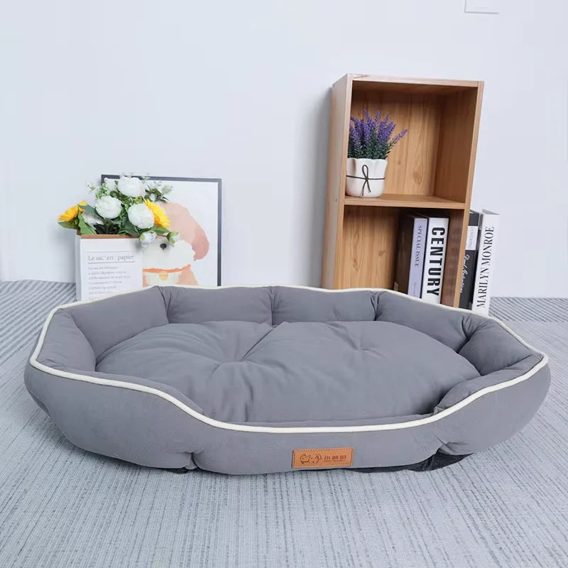 Cozy Corduroy Pet Sofa Bed - Spacious and Warm Sleeping Mat for Dogs and Cats