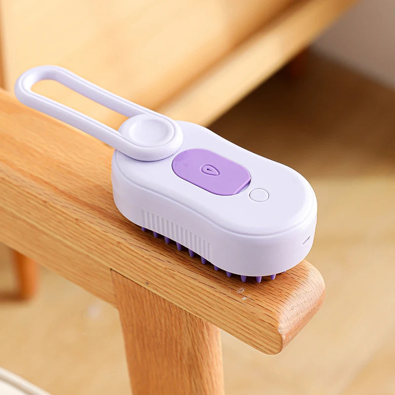Transform Your Pet's Grooming Routine with the Steamy Brush Electric Spray Cat Hair Brush - A 3-in-1 Multifunctional Tool for Effortless Grooming and Massage!