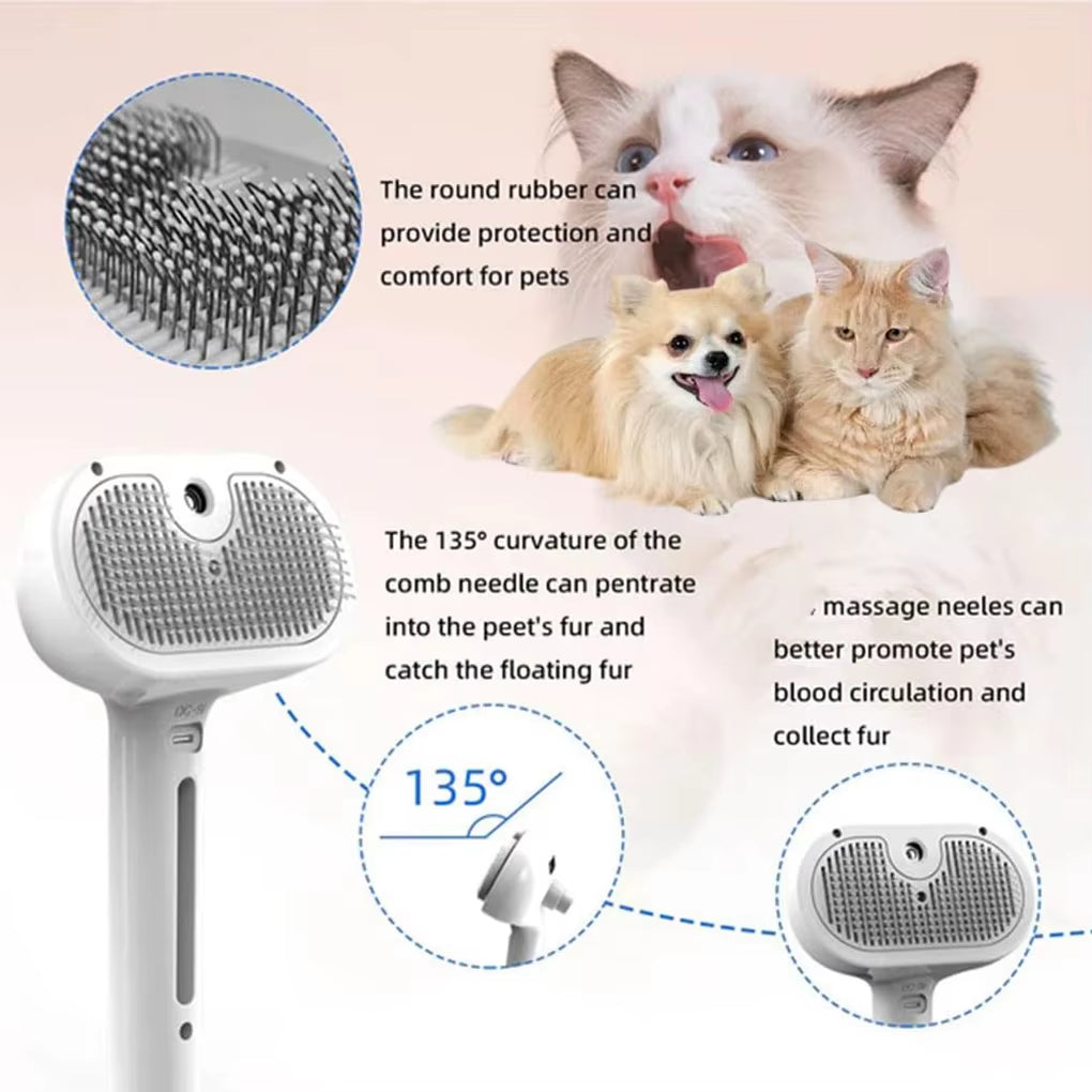 Revolutionary Steam Grooming Brush for Dogs - Effortless Grooming with Steam Technology