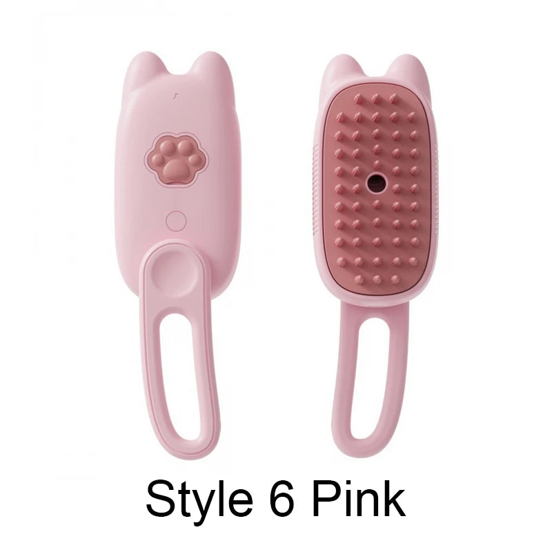 Transform Your Pet's Grooming Routine with the Steamy Brush Electric Spray Cat Hair Brush - A 3-in-1 Multifunctional Tool for Effortless Grooming and Massage!