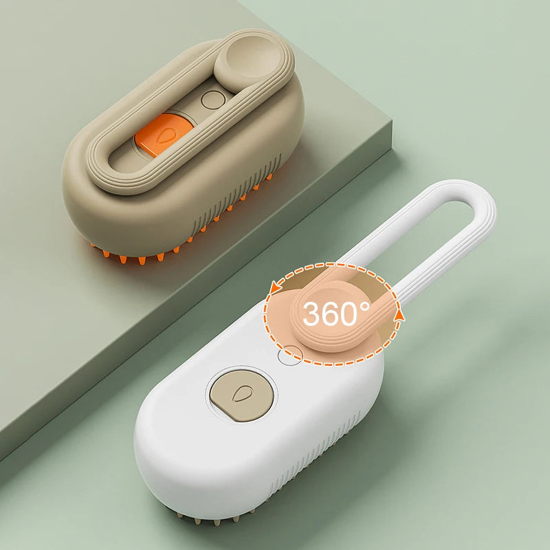 Transform Your Pet's Grooming Routine with the Steamy Brush Electric Spray Cat Hair Brush - A 3-in-1 Multifunctional Tool for Effortless Grooming and Massage!