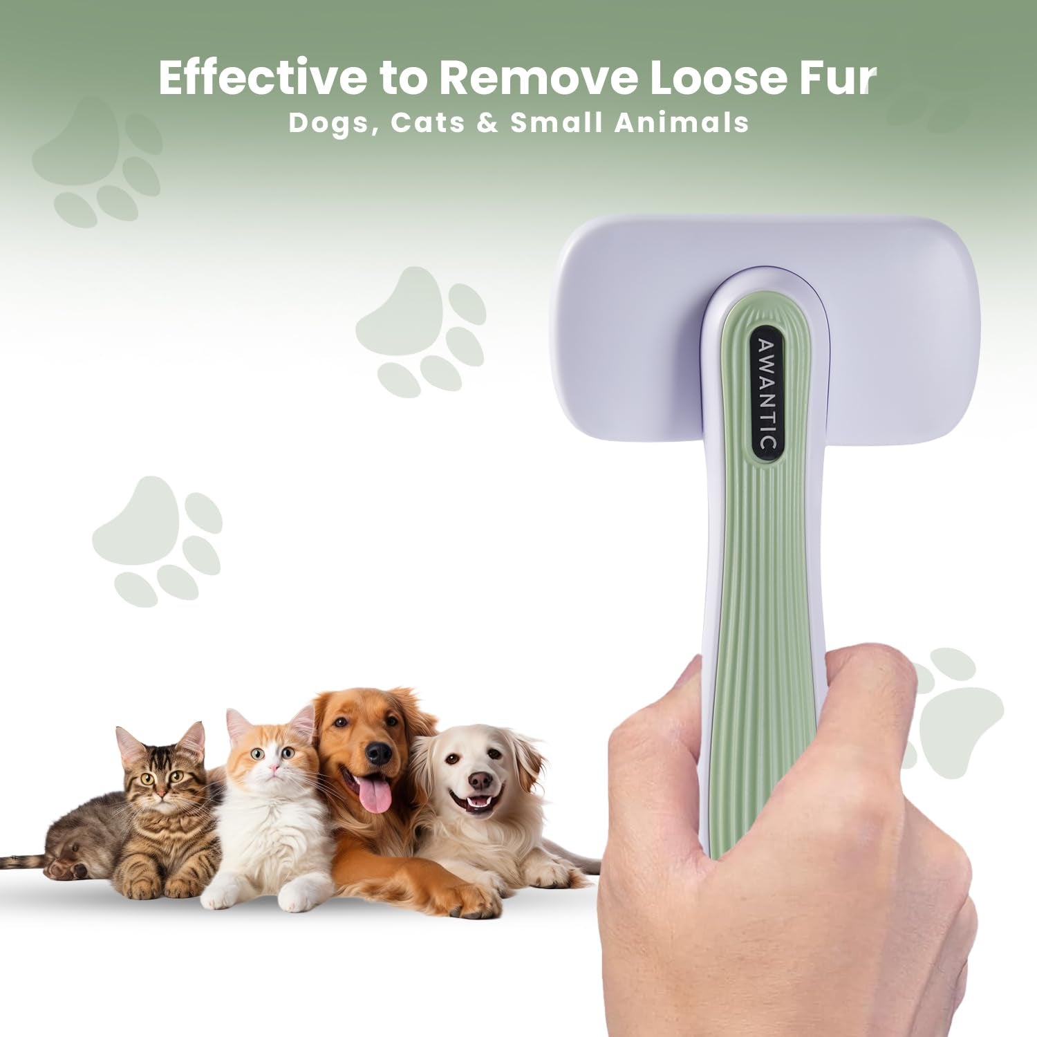 Revolutionary Self-Cleaning Slicker Brush for Dogs - Perfect for Short & Long Haired Breeds, Effortlessly Remove Undercoat and Tangles for a Healthy, Shiny Coat