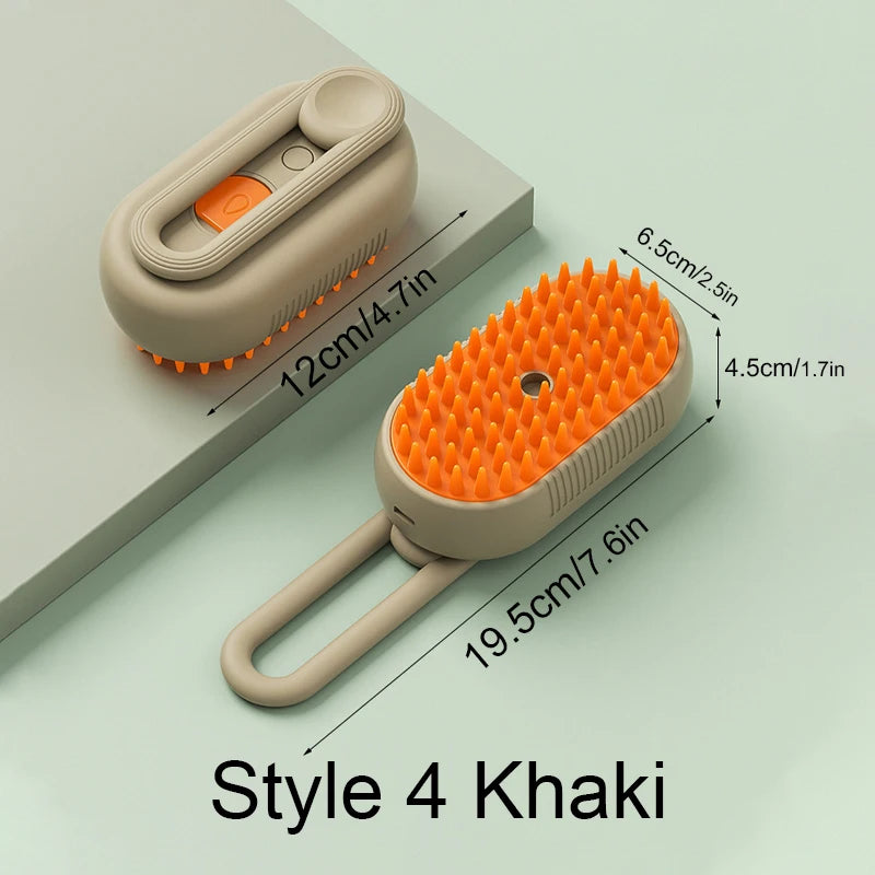 Transform Your Pet's Grooming Routine with the Steamy Brush Electric Spray Cat Hair Brush - A 3-in-1 Multifunctional Tool for Effortless Grooming and Massage!