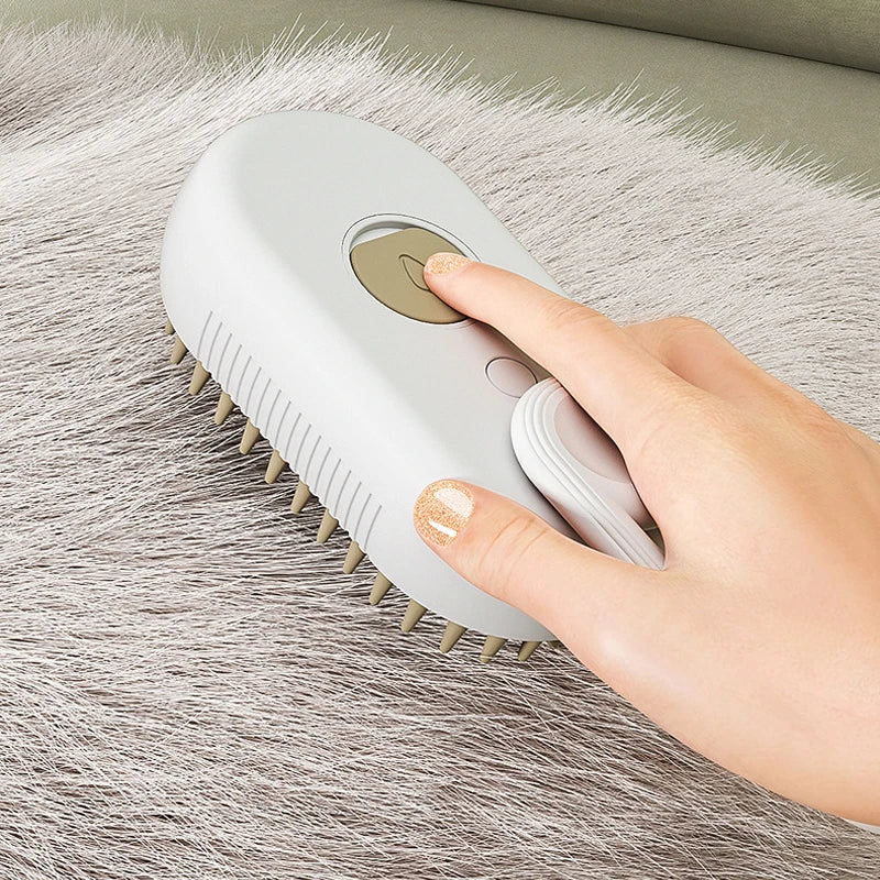 Transform Your Pet's Grooming Routine with the Steamy Brush Electric Spray Cat Hair Brush - A 3-in-1 Multifunctional Tool for Effortless Grooming and Massage!