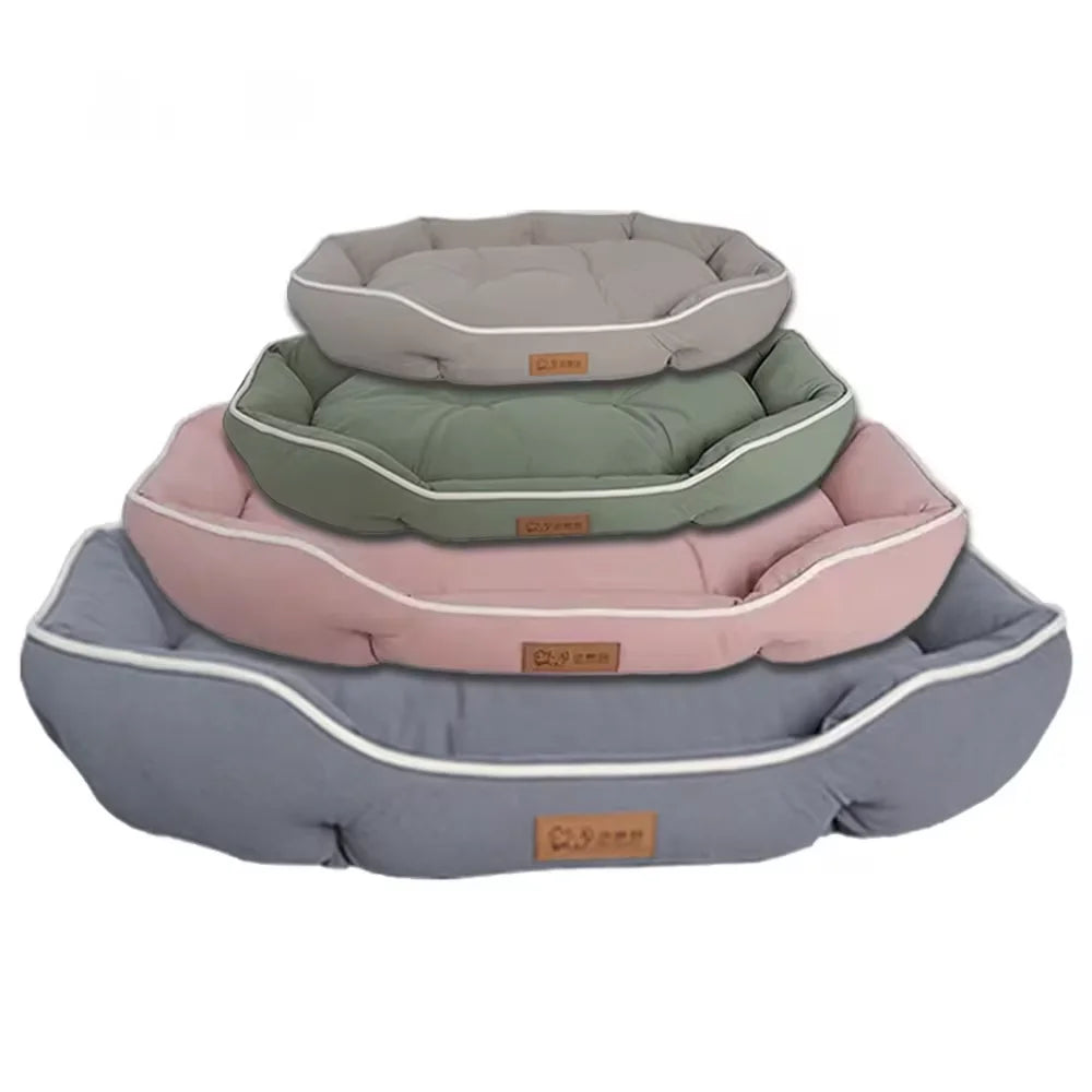 Cozy Corduroy Pet Sofa Bed - Spacious and Warm Sleeping Mat for Dogs and Cats